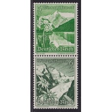 ALEMANIA 1938 ESTAMPILLAS SE-TENANT ZUSAMMENDRUCKE NUEVAS MINT FLORES
